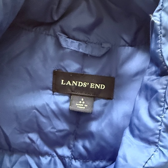 Lands' End Vibrant Royal Blue Quilted Goosedown Vest Sz Small - Picture 3 of 7